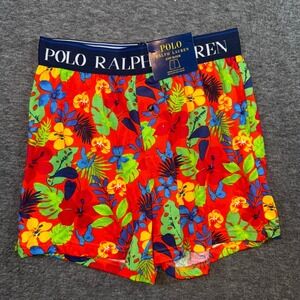 Polo Ralph Lauren Men's Knit Boxer Briefs Tropical Floral Print Size Small NEW